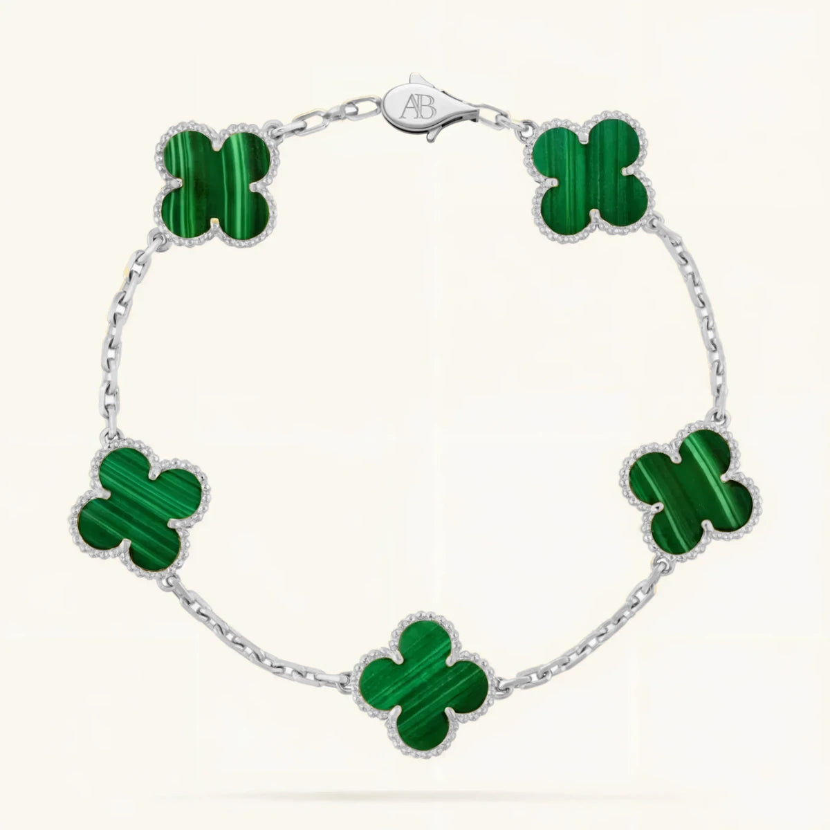Kleeblatt-Armband Grün