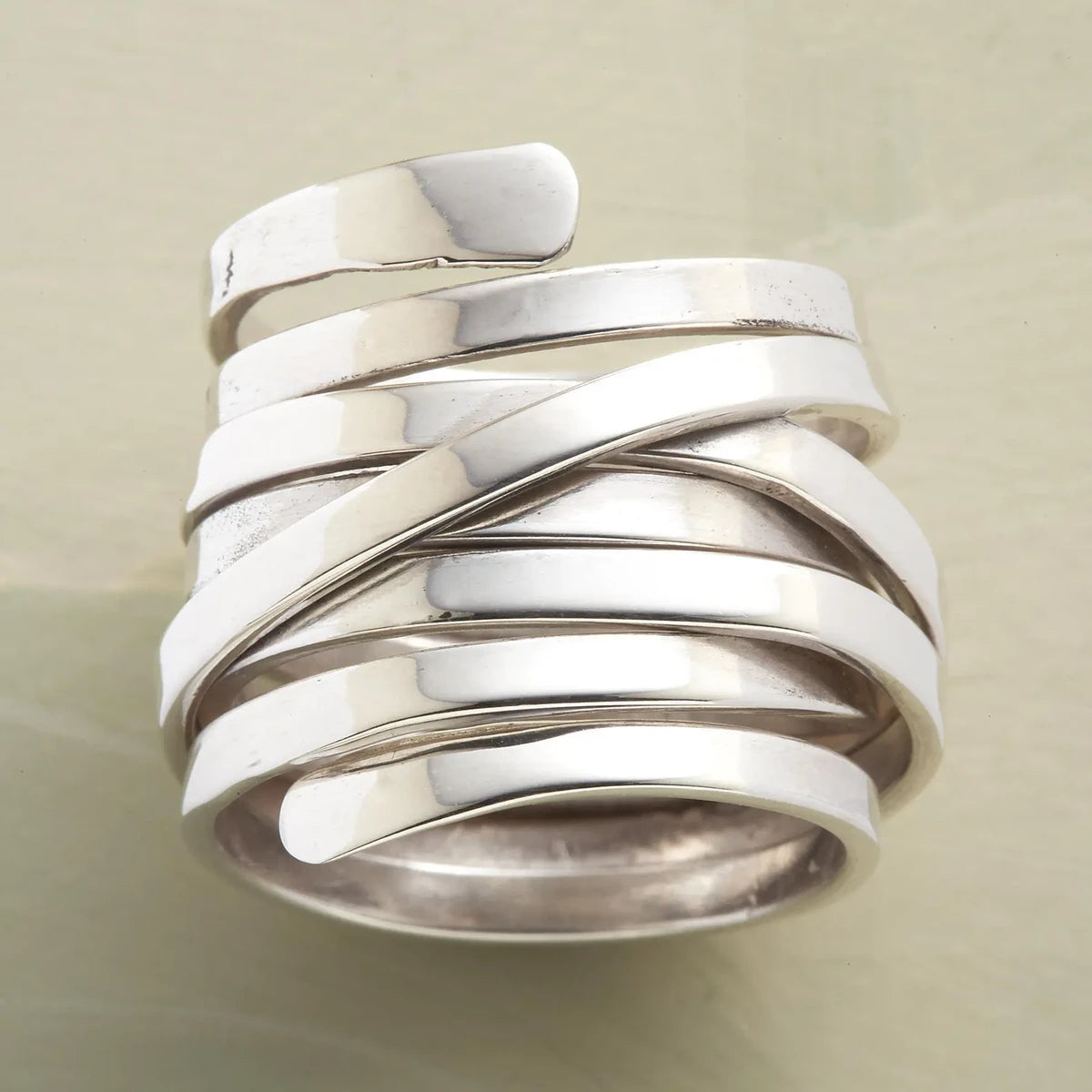 Silber Mehrfachband Wickel Ring