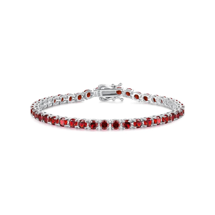 Rubin Tennisarmband | Weißgold