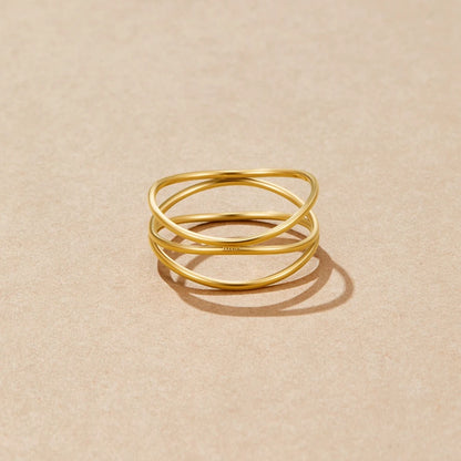 Gold Minimalist Wickel Ring