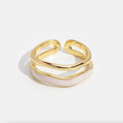 Gold Skulptural Wickel Ring