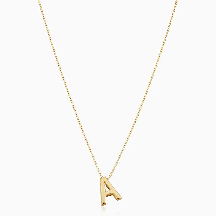 Liebe Buchstabeninitiale Halskette | Gold