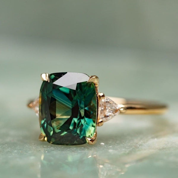 Vintage-Inspiriert Grün Edelstein-Ring | Gold