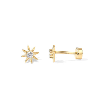 Sonnenstrahl Ohrringe | Gold