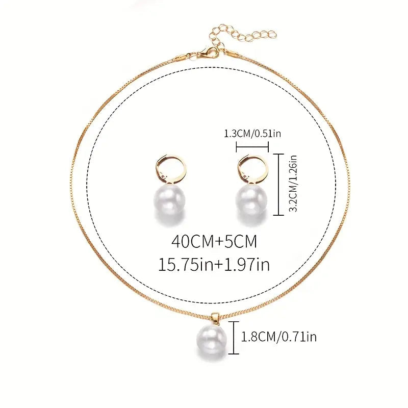 Goldfarben Grace Perlen-Schmuckset | Gold