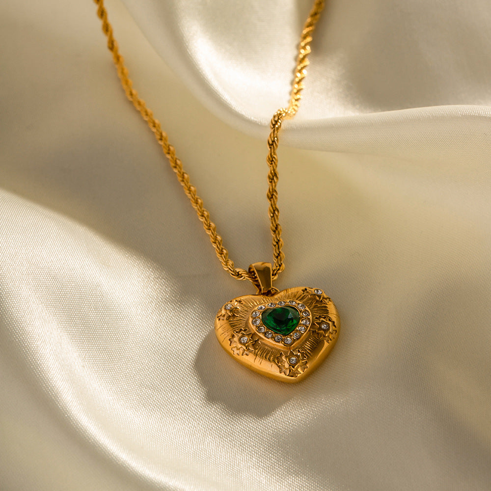 Caelus Gold Herz-Halskette