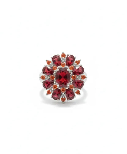 Scharlachrot Blütenblatt Ring | Gold