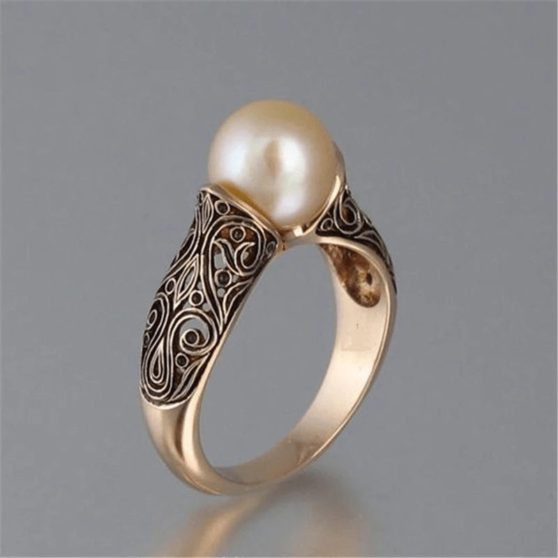 Gold Filigran Perlenring