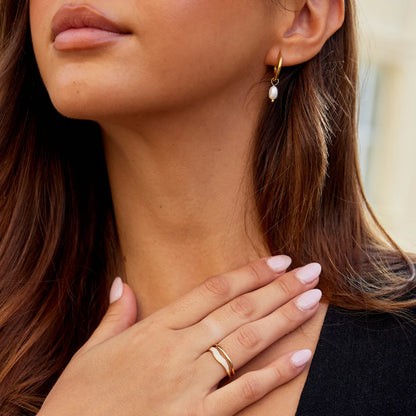 Gold Skulptural Wickel Ring