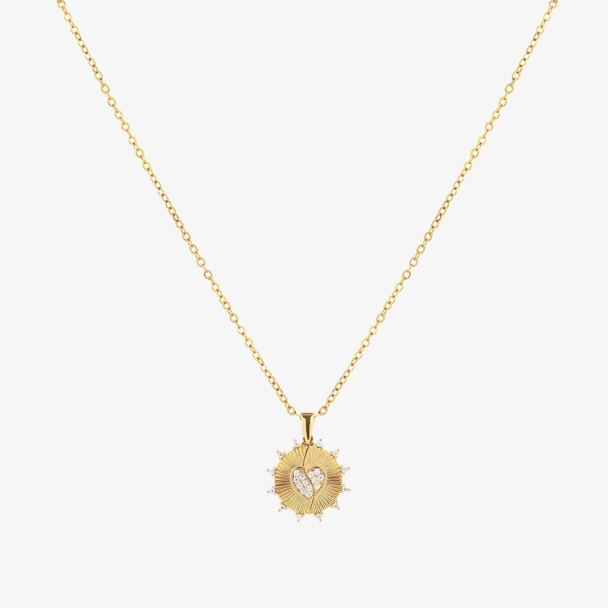 Sonnenstrahl Liebe Halskette | Gold