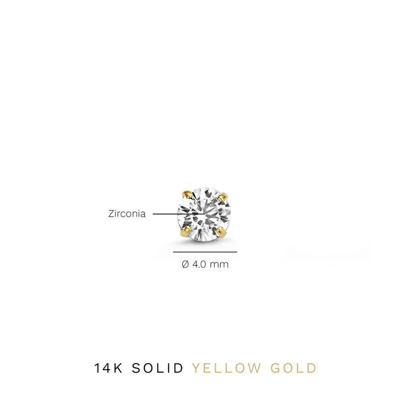 Larmes de Lune Stein Ohrstecker | Gold