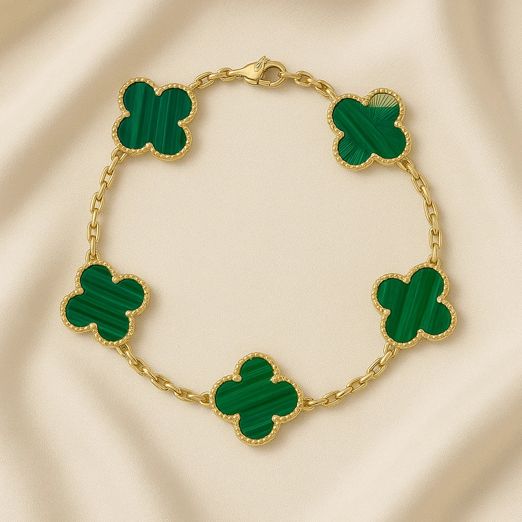 Kleeblatt-Armband Grün