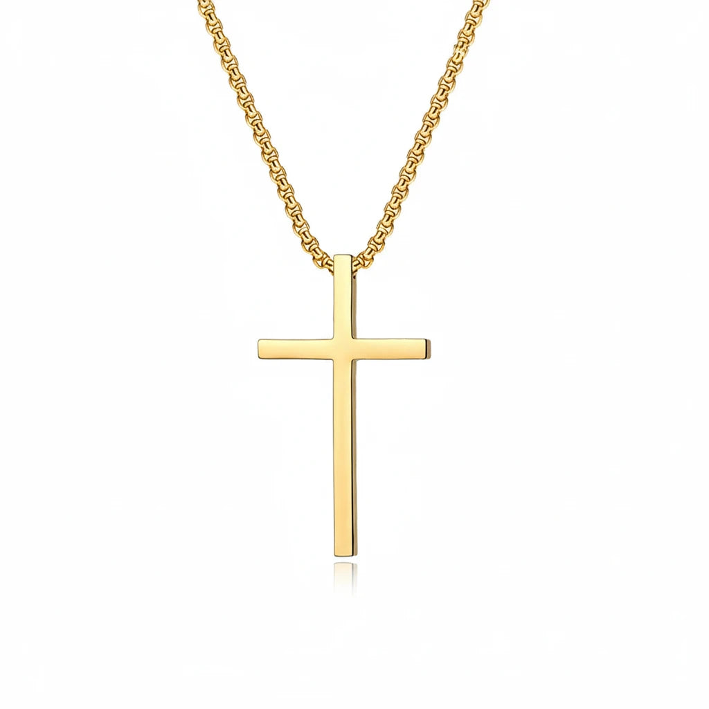 Zargen Kreuz-Halskette | Gold