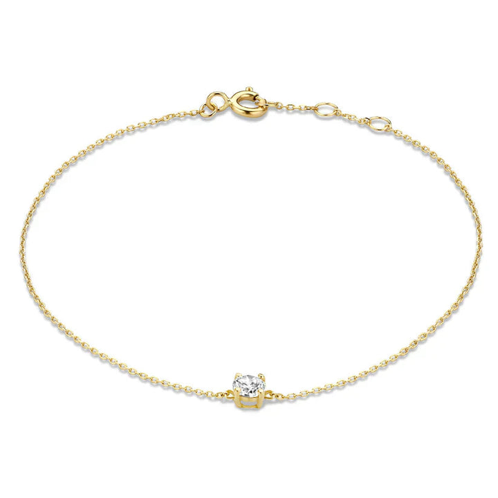 Cléa Moissanite Stein Armband | Gold
