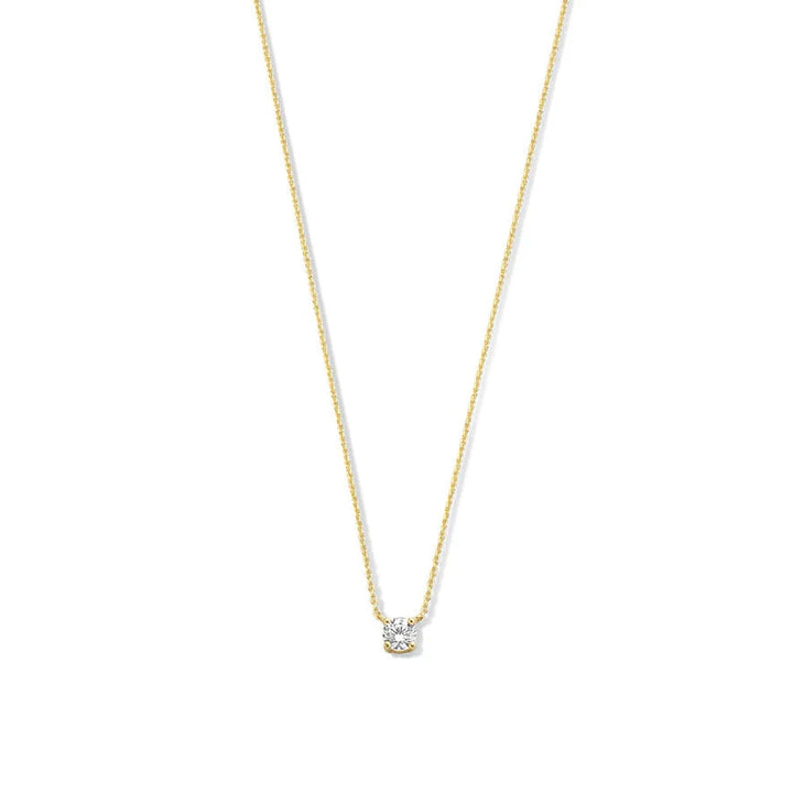 Cléa Moissanite Stein Halskette | Gold