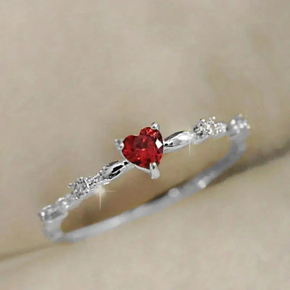 Gold Rubin Herz-Ring