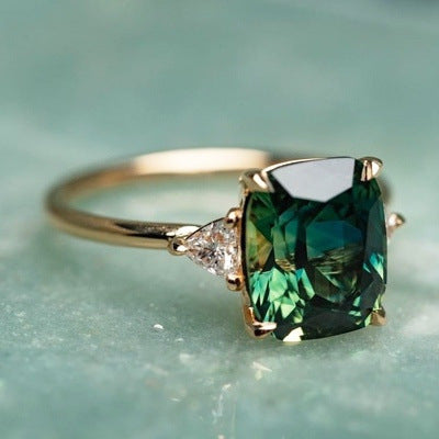Vintage-Inspiriert Grün Edelstein-Ring | Gold