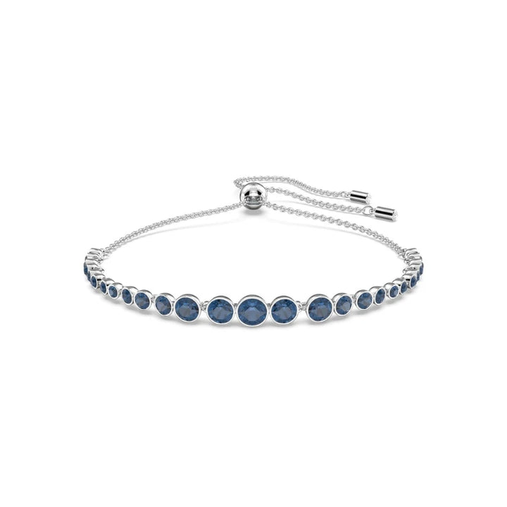Rundschliff Saphir Tennisarmband | Weißgold