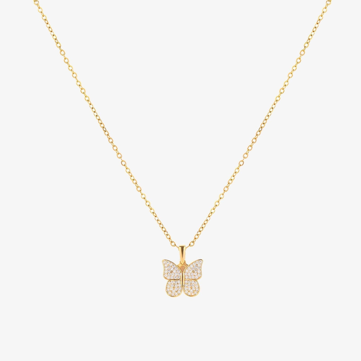 Strahlend Schmetterling-Halskette | Gold