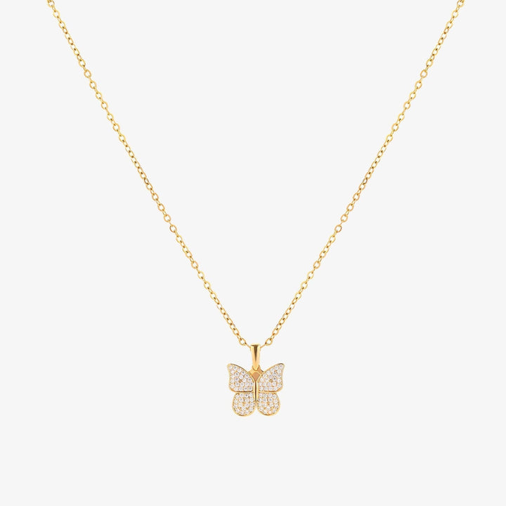 Strahlend Schmetterling-Halskette | Gold