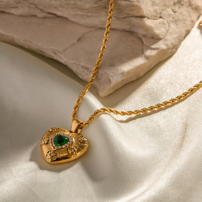 Caelus Gold Herz-Halskette